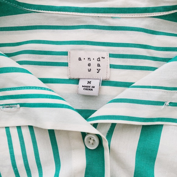 and away striped layered sleeve button up - Picture 4 of 4